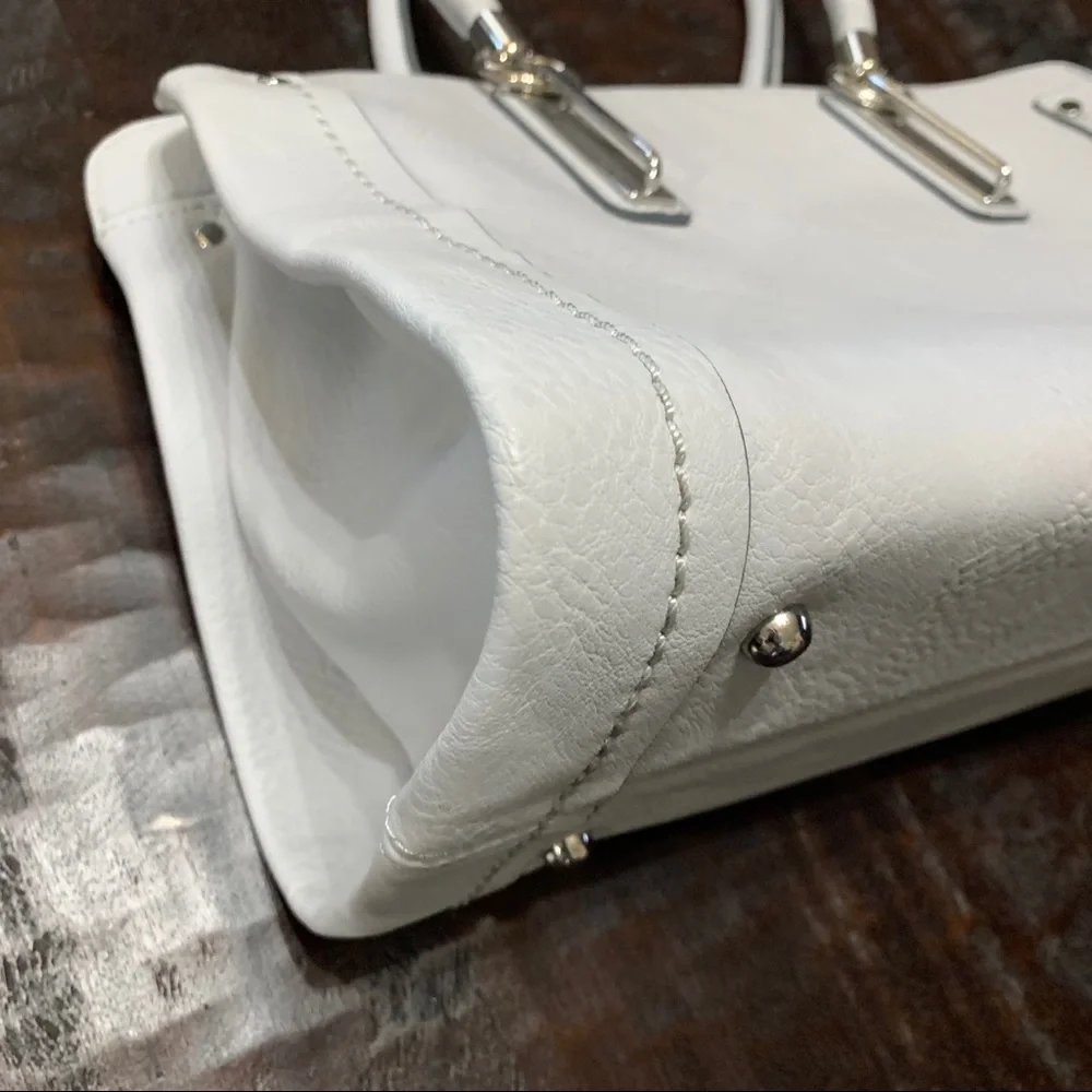 Charming Charlie light gray satchel bag
